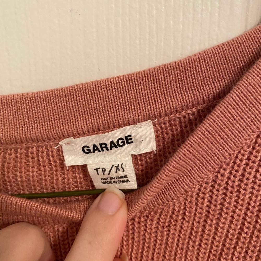 Garage Pink sweater with ribbons - Picture 2 of 4